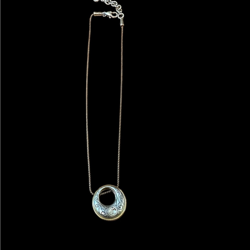 Brighton "ARIES Collection" Two-Tone Swarovski Crystal & Scrollwork Pendant! - Picture 6 of 8